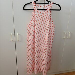 Betsey Johnson White/Orange Daisy Halter Dress - Size 14
